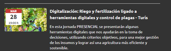 Digitalización: Riego y fertilización ligado a herramientas digitales y control de plagas - Turís (Valencia)